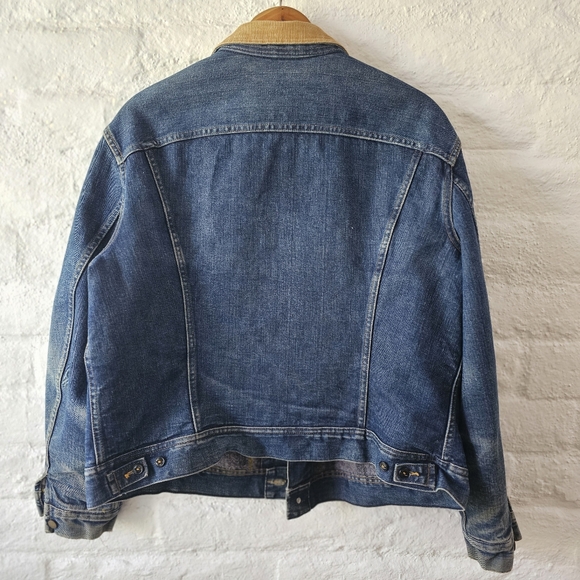 IronCharlie VTG Lee Storm Rider Denim Jacket with Blanket Lining Corduroy Collar - Picture 15 of 15